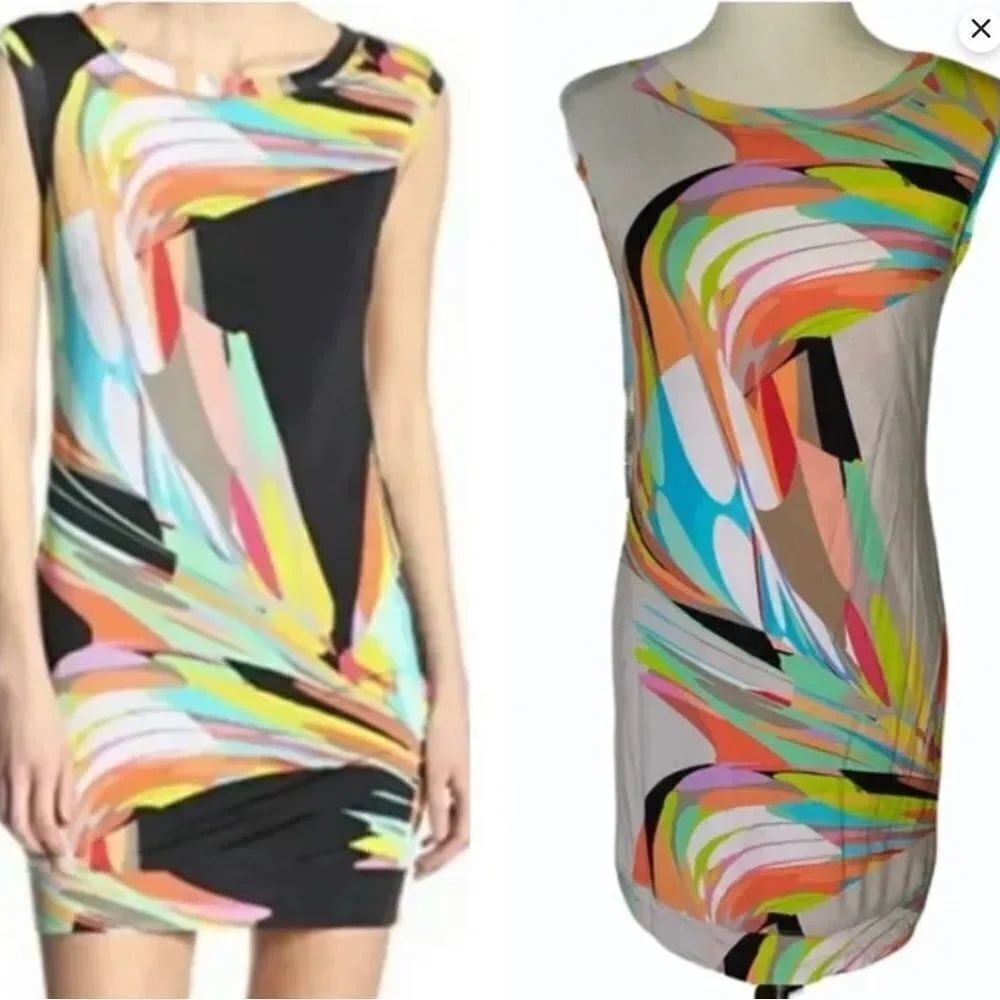 Trina Turk Zinnia Driftwood Matte Jersey Tunic Dress M D8